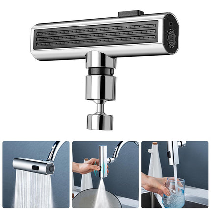 Kitchen Splash Proof Waterfall Faucet Outlet With Multifunctional Nozzle