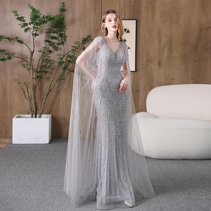 Evening Banquet Dress With Slimming Fishtail