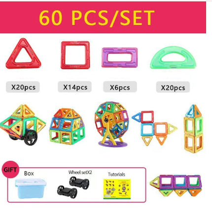 Magnetic Building Blocks Set for Kids – DIY STEM Magnet Tiles