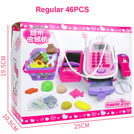 Kids Pretend Play Supermarket Cash Register & POS Set