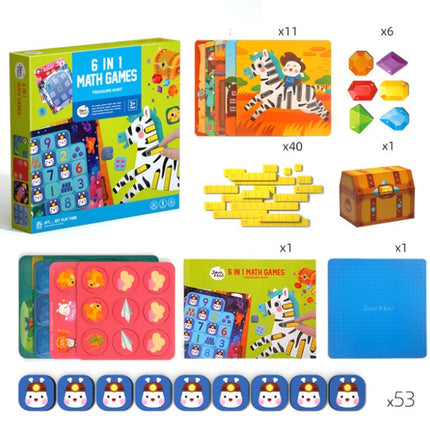 Kids 6-in-1 Magnetic Math Board Game – Parent-Child Learning Set