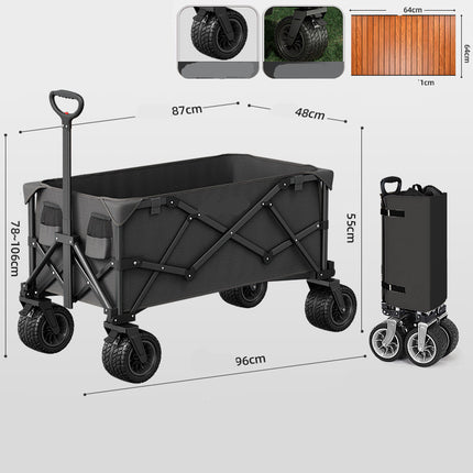 Outdoor Hand-Push Foldable Camping Cart