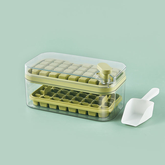 One-button Press Type Ice Mold Box Ice Cube Maker With Cover