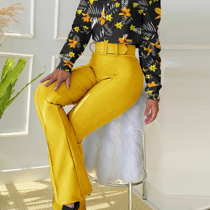 Women's Fashion Print Trouser Suit