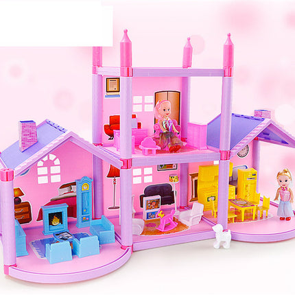 DIY Dollhouse Villa – Assembled Miniature House with Furniture for Girls