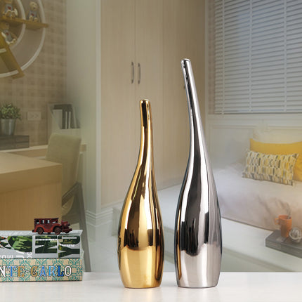 Vase en céramique plaqué or nordique