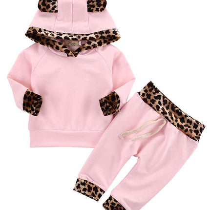 Girls 2-Piece Leopard Print Set | 100% Cotton UV Protection (70–100cm)