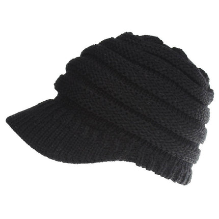 Women Ponytail Beanies Soft Warm Knitting Caps for Autumn and Winter