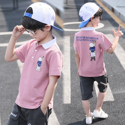 Boys Short-Sleeved Cartoon 2-Piece Set