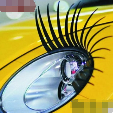 Car Headlight False Eyelash Stickers