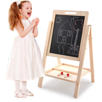 Kids Double-Sided Wooden Drawing & Writing Board