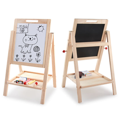 Kids Double-Sided Wooden Drawing & Writing Board