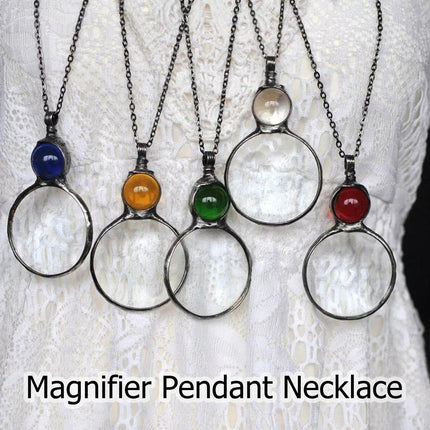 Mother's Day Magnifying Glass Pendant Necklace