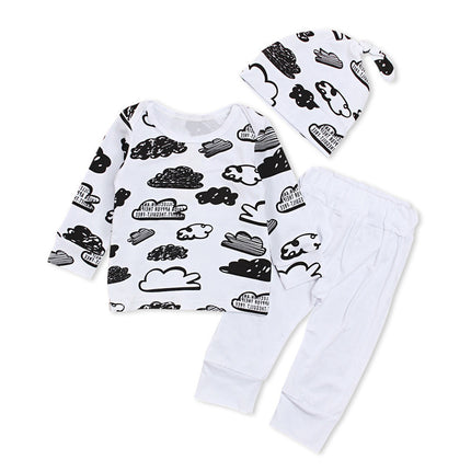 Boys 3-Piece Outfit Set | Long Sleeve Hoodie & Pants (70–100cm)