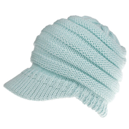 Women Ponytail Beanies Soft Warm Knitting Caps for Autumn and Winter