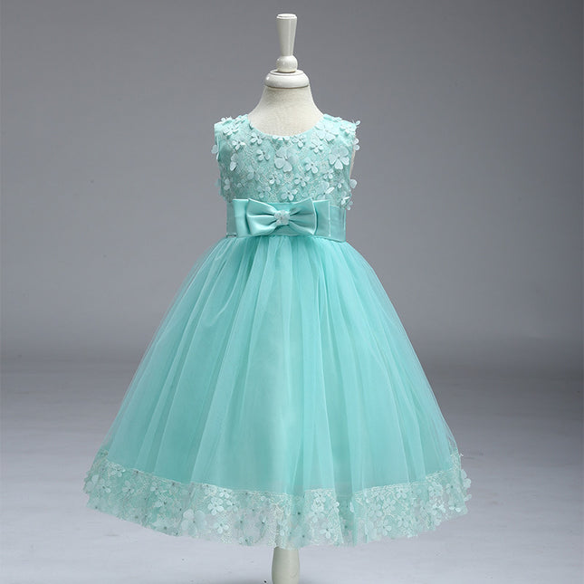 Girls Elegant Flower Girl Wedding Dress