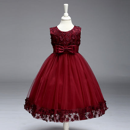 Girls Elegant Flower Girl Wedding Dress