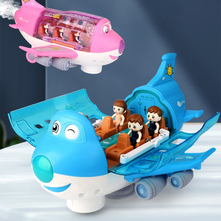 360° Rotating LED Airplane Toy with Music & Lights for Kids