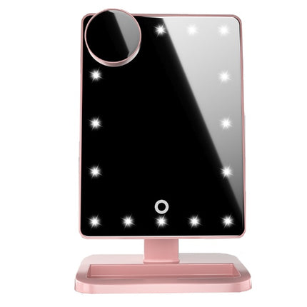 Touch Screen Makeup Mirror With 20 LED Lights And Bluetooth Speaker