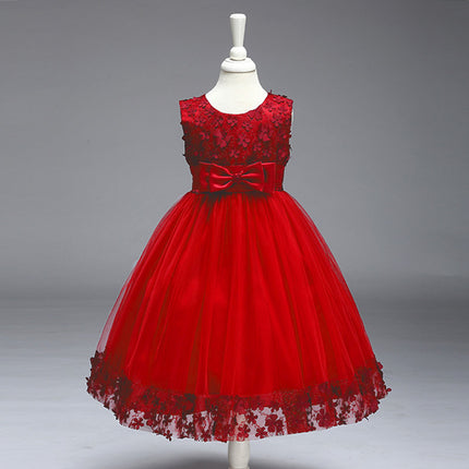 Girls Elegant Flower Girl Wedding Dress