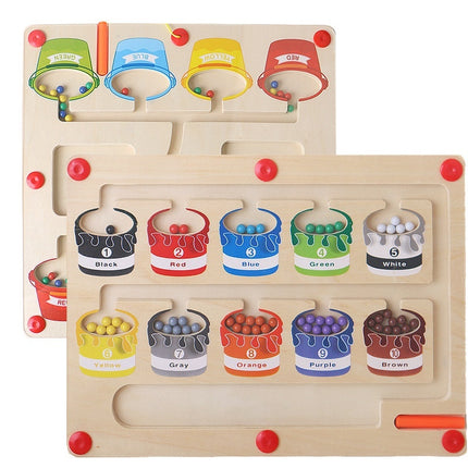 Kids Wooden Magnetic Bead Board – Thinking & Classification Learning Toy