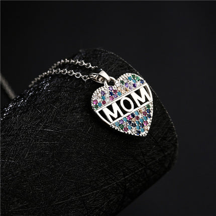 Peach Heart Copper MOM Necklace