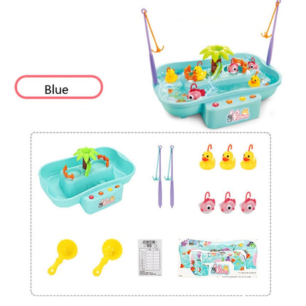 Electric Rotating Fishing Toy for Kids – Music & Light Bath Playset