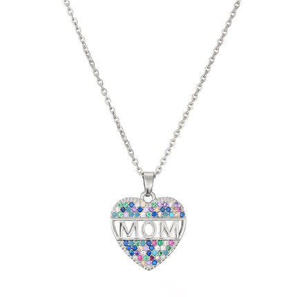 Peach Heart Copper MOM Necklace