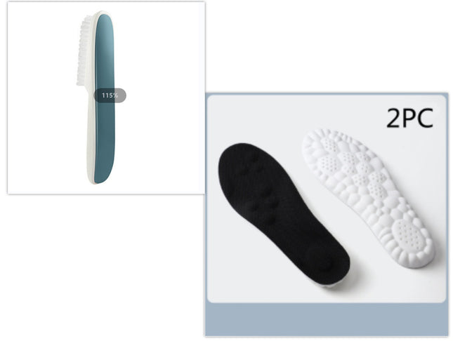 Boys And Girls' Sports Insoles With Long Handle Decontamination And Cleaning Shoe Brush