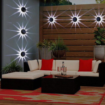Garden Fence Round Lighting Solar and Led Wall Lamp