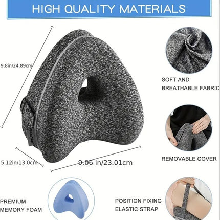 Ergonomic Side Sleeping Pillows With Memory Foam And Knee Pillow With Strap For Side Sleeping