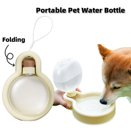 500ml Portable Travel Dog Water Bottle With Folding Drinking Bowl