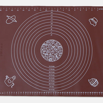 Reusable Non-Stick Silicone Baking Mat for Pastry Rolling with Measurements