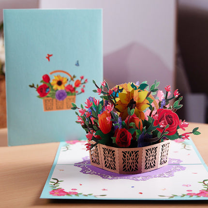 3D Pop Up Flower Bouquet Mother's Day Card
