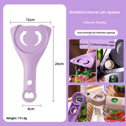 Non-slip Effortless Can Opener - Manual Adjustable Lid Opener