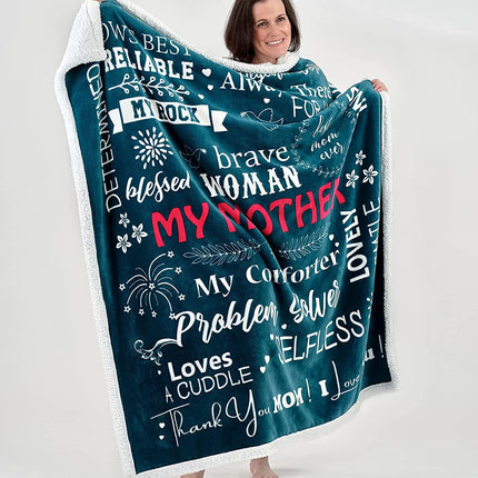 Mother's Day Gift Blanket Lambswool Quilt Winter Thickened Nap Sofa Cover Blanket