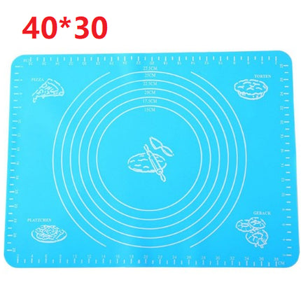 Reusable Non-Stick Silicone Baking Mat for Pastry Rolling with Measurements