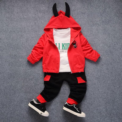 Boys' 3-Piece Long Sleeve Outfit Set | Stitching Detail (73–110cm)
