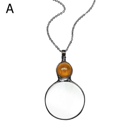 Mother's Day Magnifying Glass Pendant Necklace