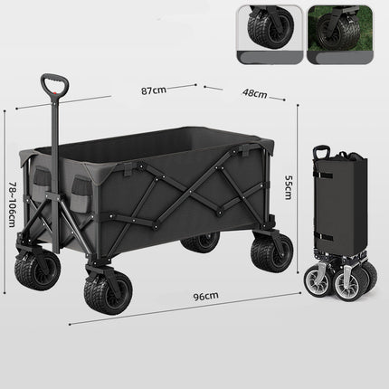 Outdoor Hand-Push Foldable Camping Cart