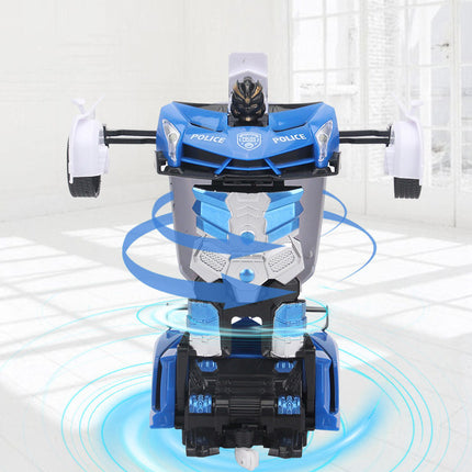 Kids Transforming Robot Remote Control Car — 1:18 Scale RC Toy