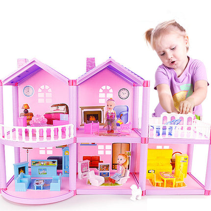 DIY Dollhouse Villa – Assembled Miniature House with Furniture for Girls