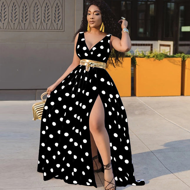 Women's Printed Maxi Swing Dress