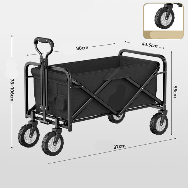 Outdoor Hand-Push Foldable Camping Cart