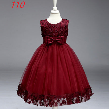 Girls Elegant Flower Girl Wedding Dress