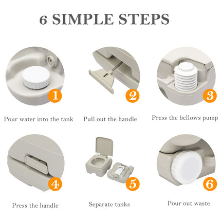 Outdoor Portable Toilet With T-flush