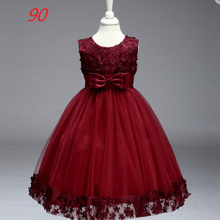 Girls Elegant Flower Girl Wedding Dress