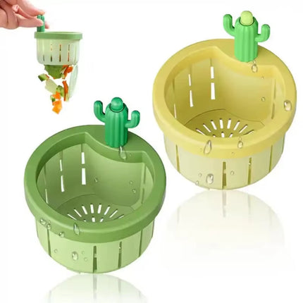 Cactus Sink Drain Strainer With Automatic Press And Dumping Basket