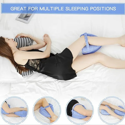 Ergonomic Side Sleeping Pillows With Memory Foam And Knee Pillow With Strap For Side Sleeping