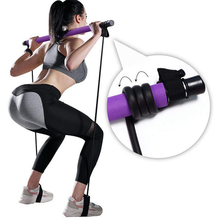 Fitness Yoga Pilates Bar Portable Gym Accessories Sport Elastic Bodybuilding Resistance Bands For Home Trainer Workout